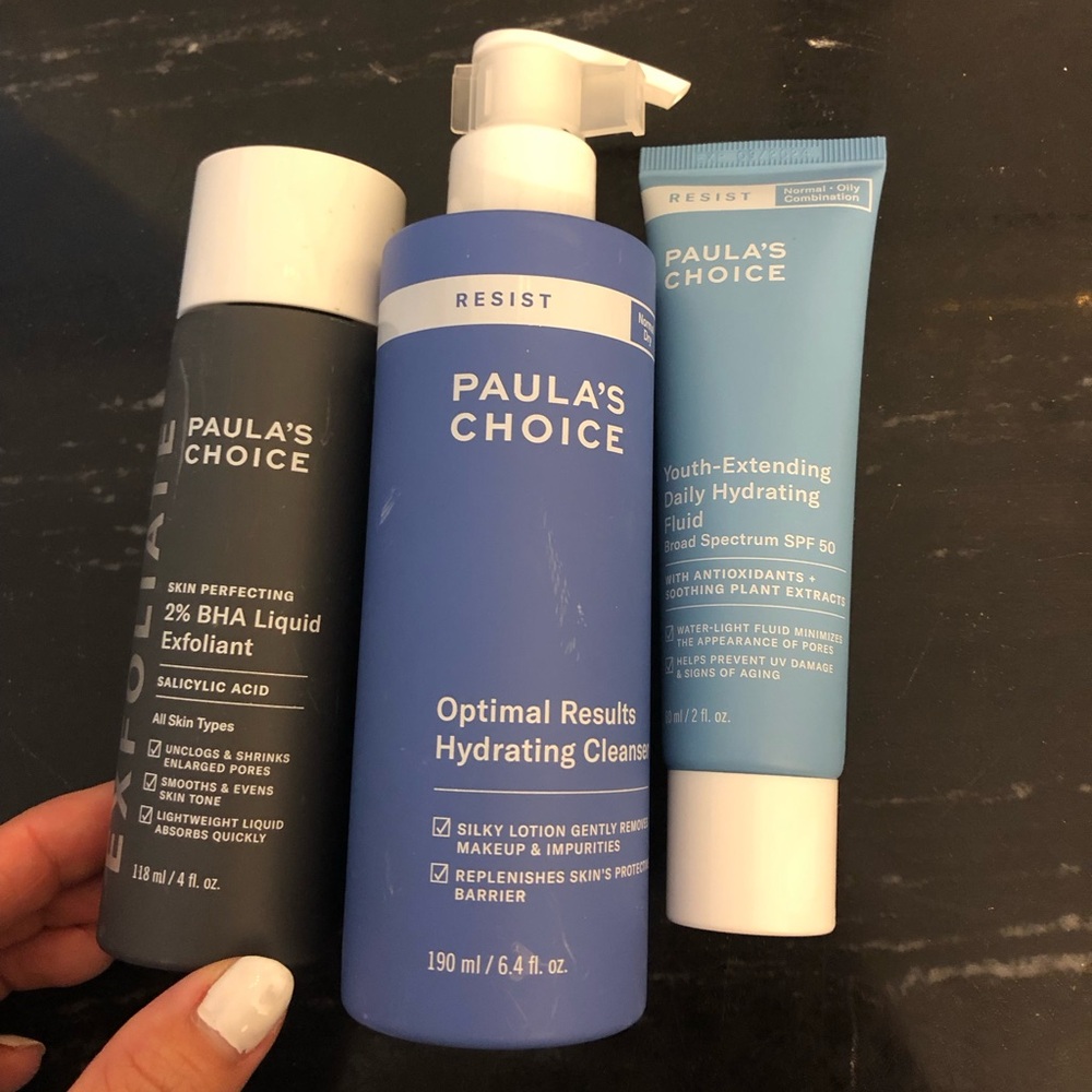 3 brand new never opened Paula’s choice products